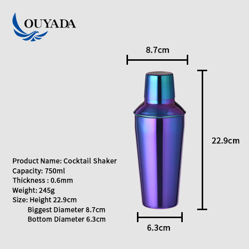 Luxus Cocktail-Shaker 750ml Lederhülle 4