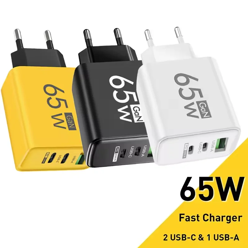 4-Port 65W USB-C Schnellladegerät mit EU-Stecker 2