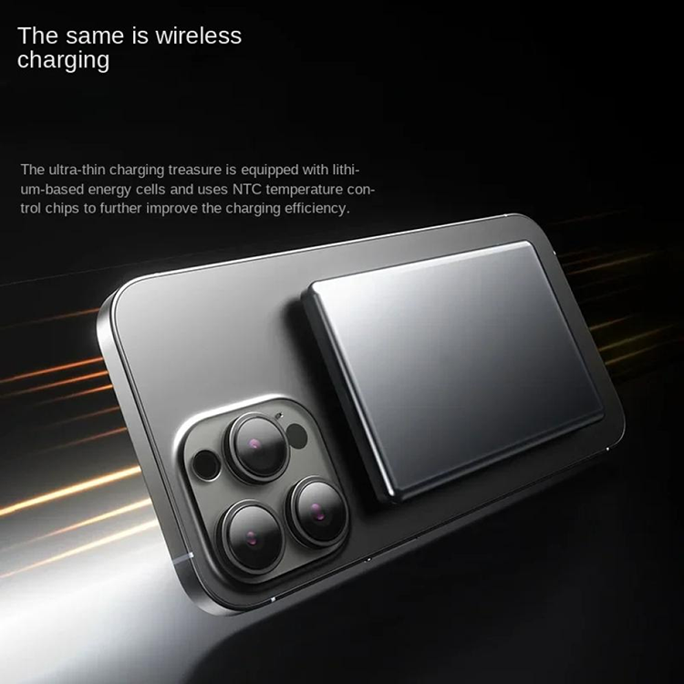 Magnetische Powerbank 5000mAh Kabellos Schwarz 4