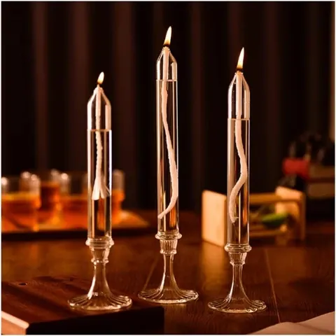 Glas-Stumpenkerzen-Set