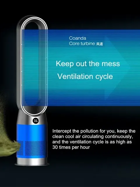 Turmventilator mit Heizung 2