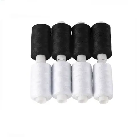 Polyester-Nähgarn-Set, 500 Yards, Schwarz und Weiß