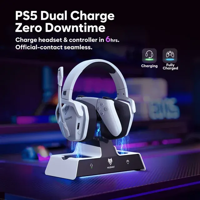 Kabelloses Gaming-Headset mit Ladestation 2