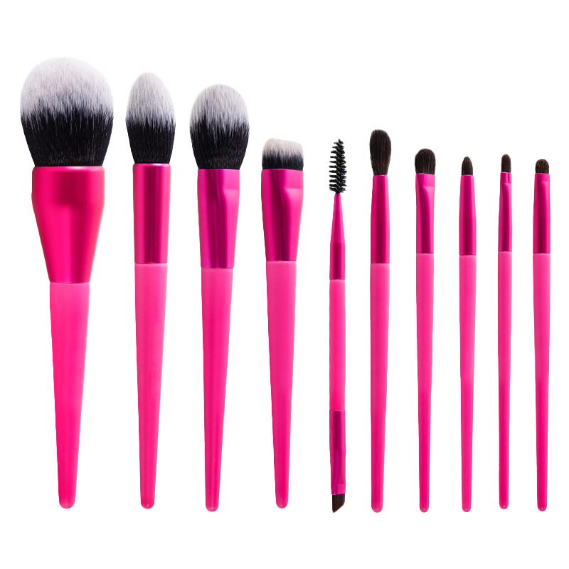 Roségold Make-up-Pinsel-Set mit Etui 2