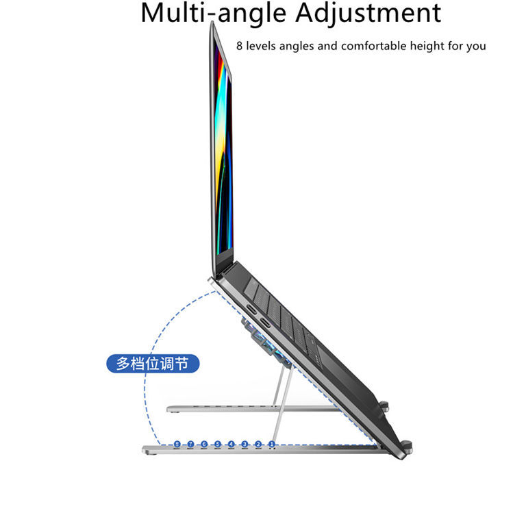 Aluminium Laptopständer mit RGB-Licht und Kühlung 3