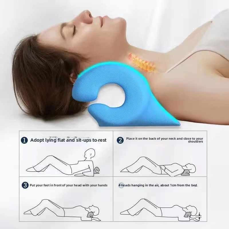 C-förmiges Nackenstützkissen mit Massage 2