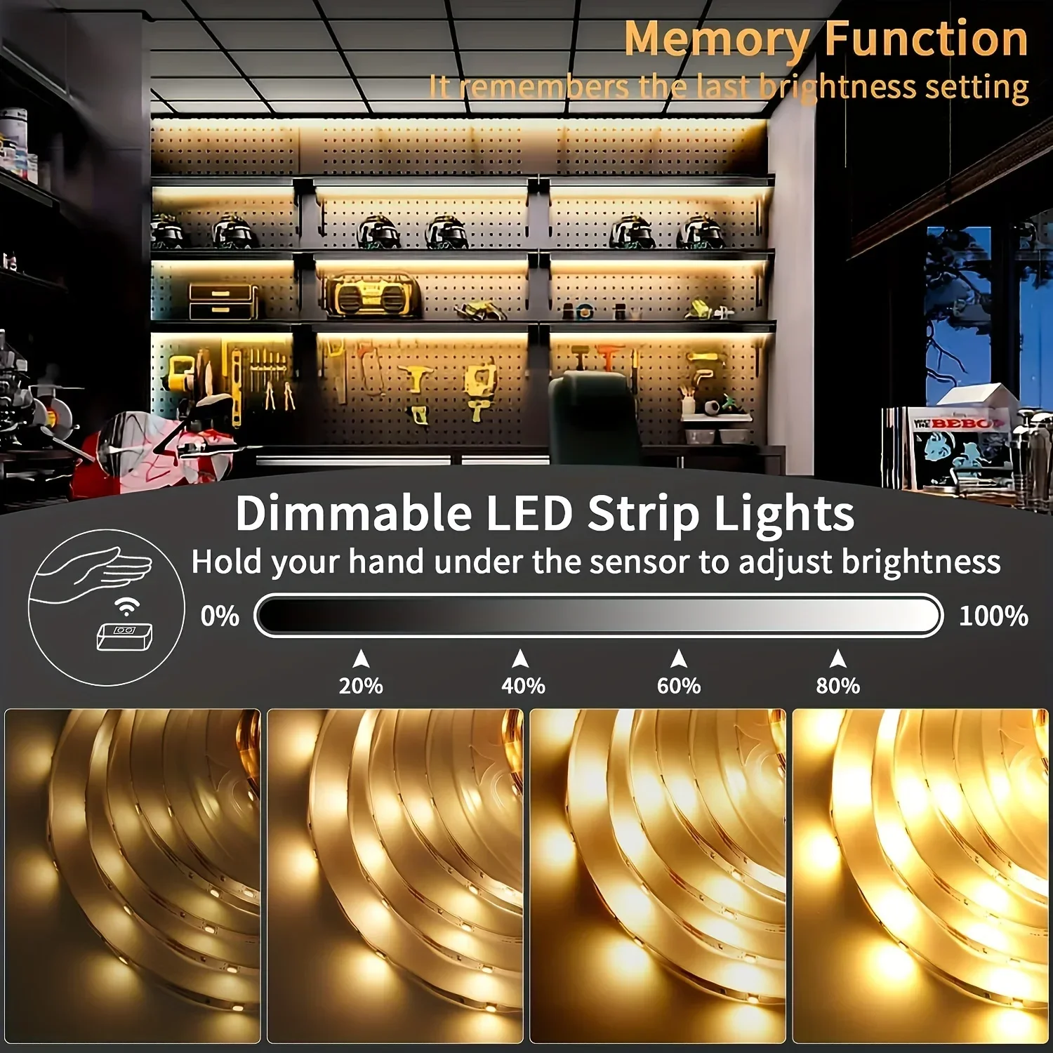 5V-LED-Lichtstreifen mit Gestensensor-Dimmer 2