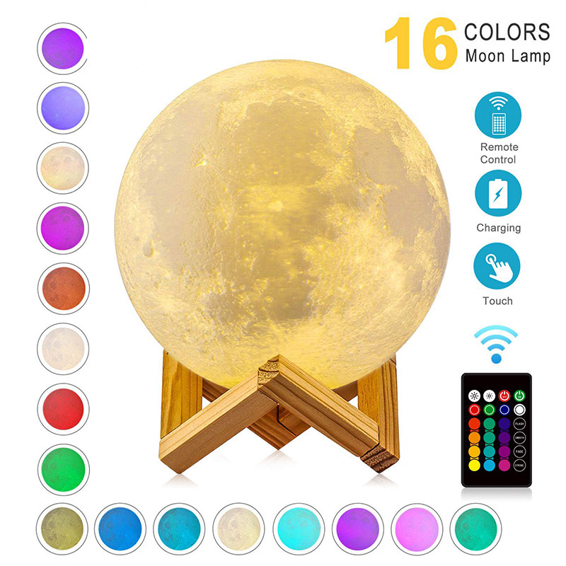 12cm RGB Mond Fernbedienung Nachtlicht 3
