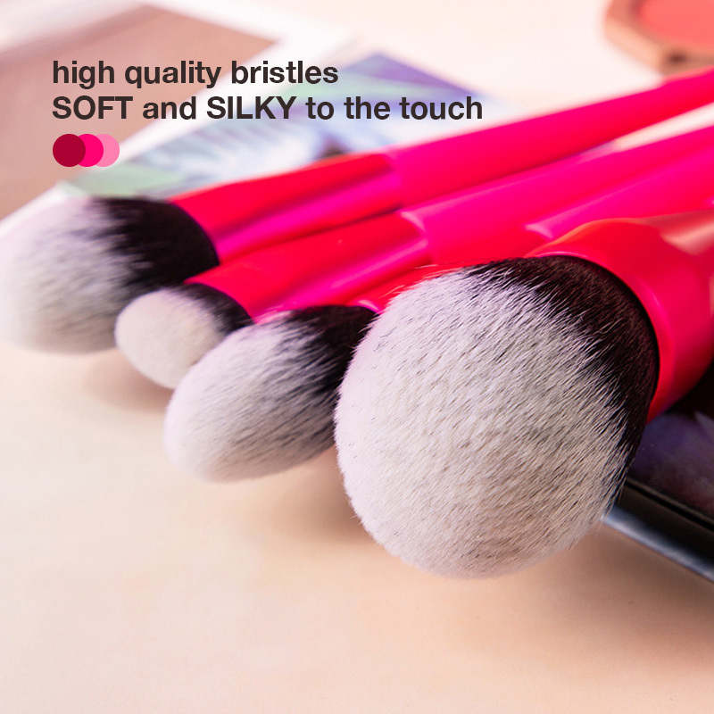 Roségold Make-up-Pinsel-Set mit Etui 4