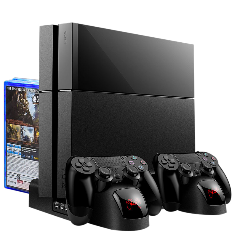 Vertikaler PS4 Kühlständer mit Disc-Aufbewahrung 3