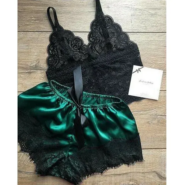 Damen-Spitzen-Nachtwäsche-Set 2