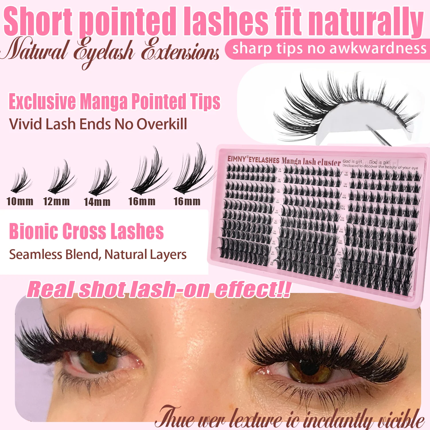 Manga-Wimpern-Cluster-Set 3