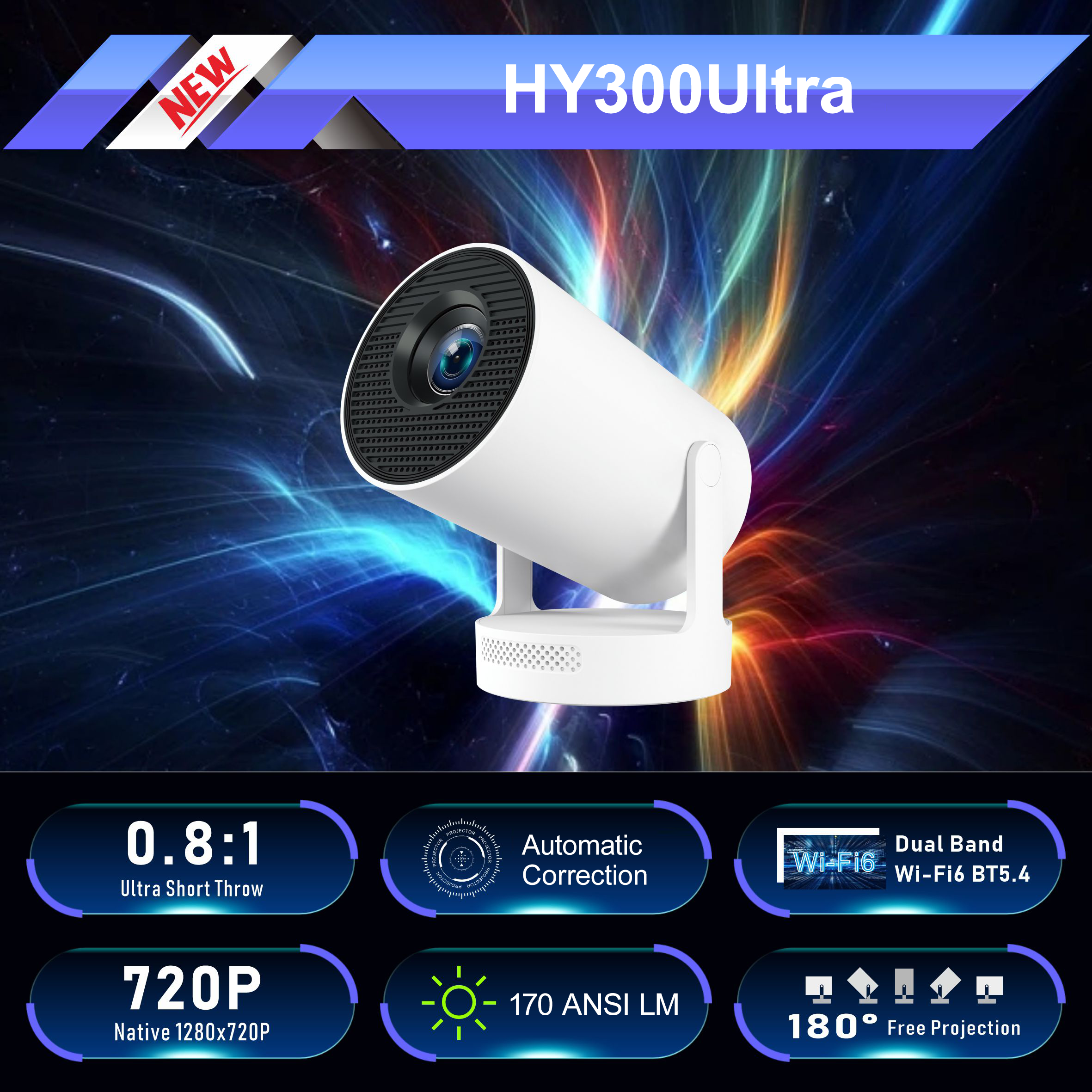 4K Mini Beamer mit Lautsprecher Outdoor 2