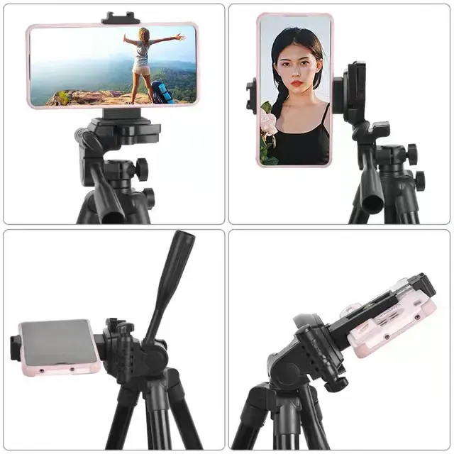 Stativ-Selfie-Stick mit LED-Ringlicht 4