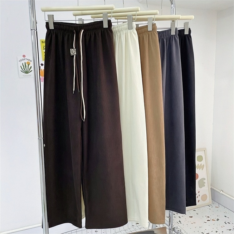 Cord Hose mit weitem Bein und Kordelzug