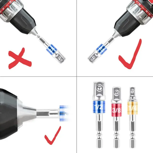 Bohrer-Steckschlüssel-Adapter-Set 4
