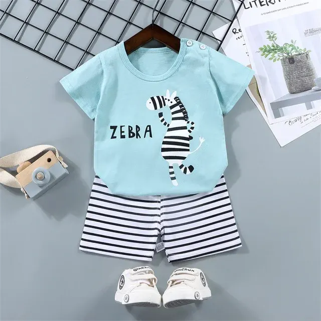 Zweiteiliger Kinder-Pyjama mit Zebra-Print 2