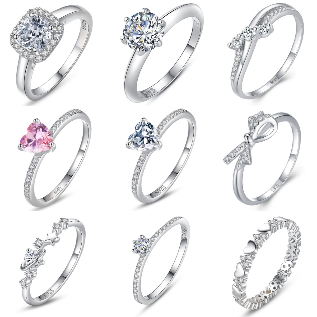 Stapelbarer Sterlingsilber-Ring mit Zirkonia 4