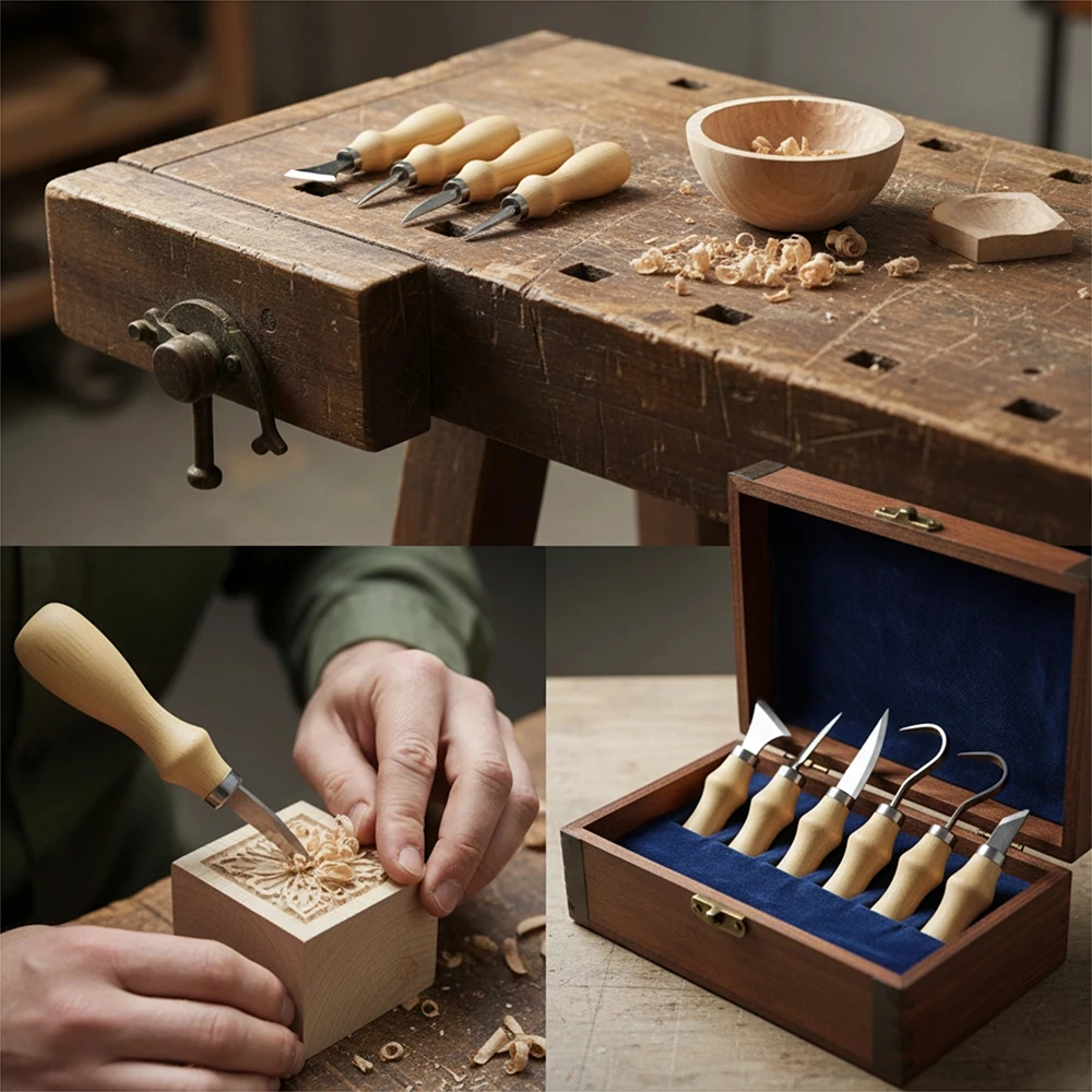 Holzschnitzmesser-Set 3