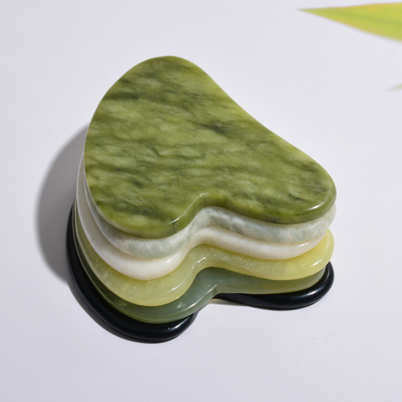 Gua-Sha-Massageplatte aus grünem Jade 3