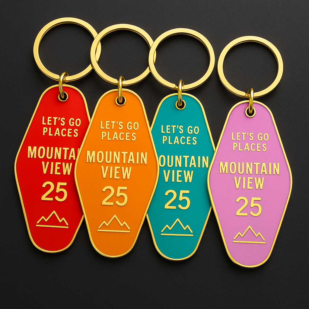 Hotel Zimmernummer Souvenir Schlüsselanhänger Metall 3