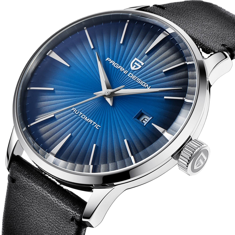 Automatische Edelstahl-Herrenuhr mit Mechanikwerk