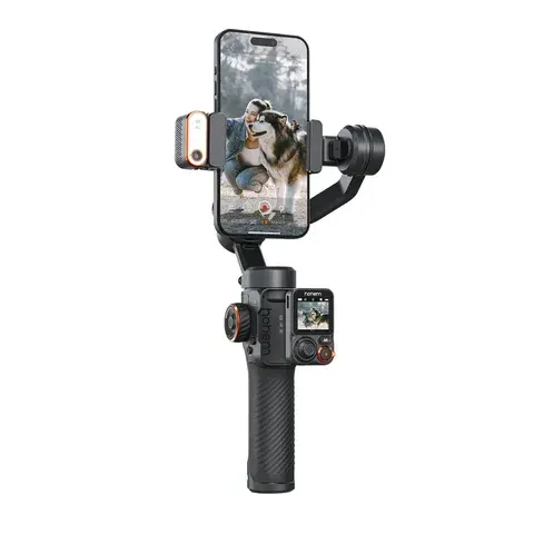 3-Achsen Handy-Gimbal mit LED-Fülllicht