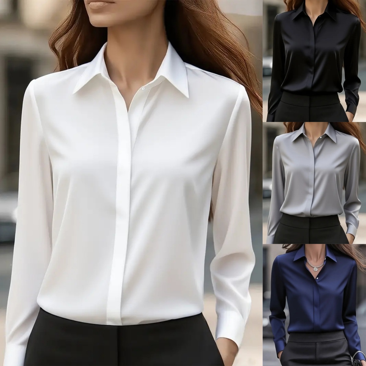 Satinbluse