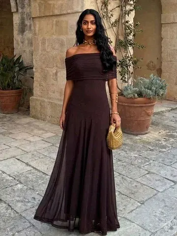 Mesh-Maxikleid