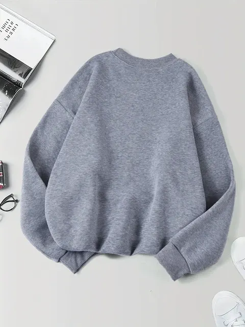 Fleece-Sweatshirt mit Rundhals 2