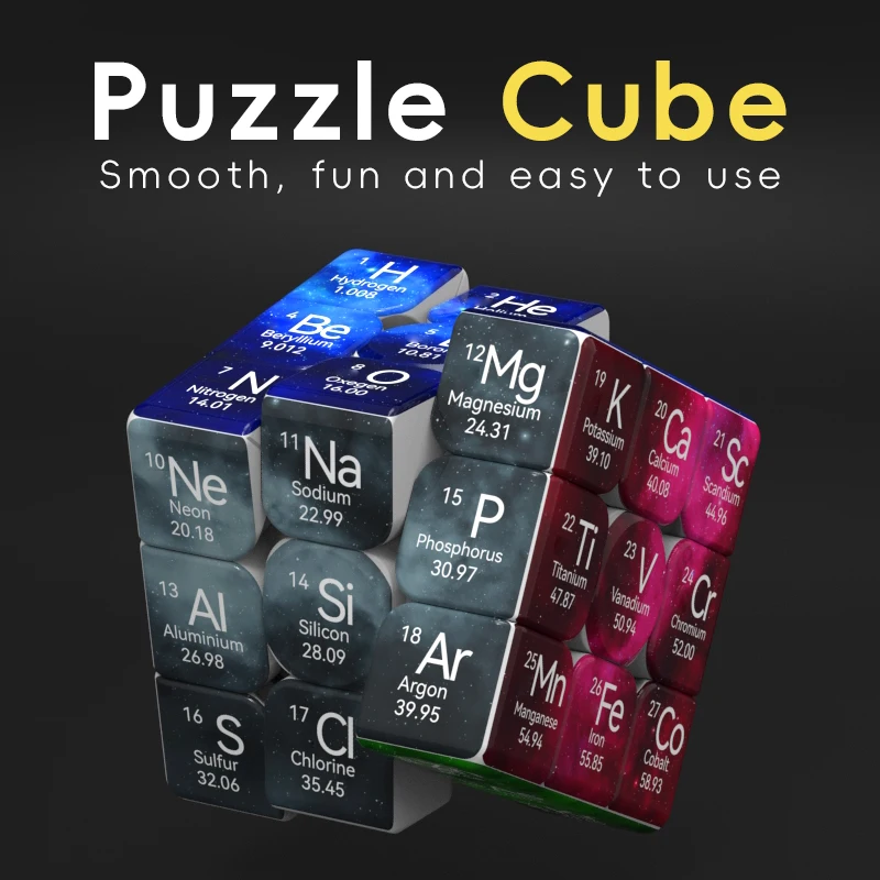 Periodensystem-Zauberwürfel 3x3 Speedcube 3