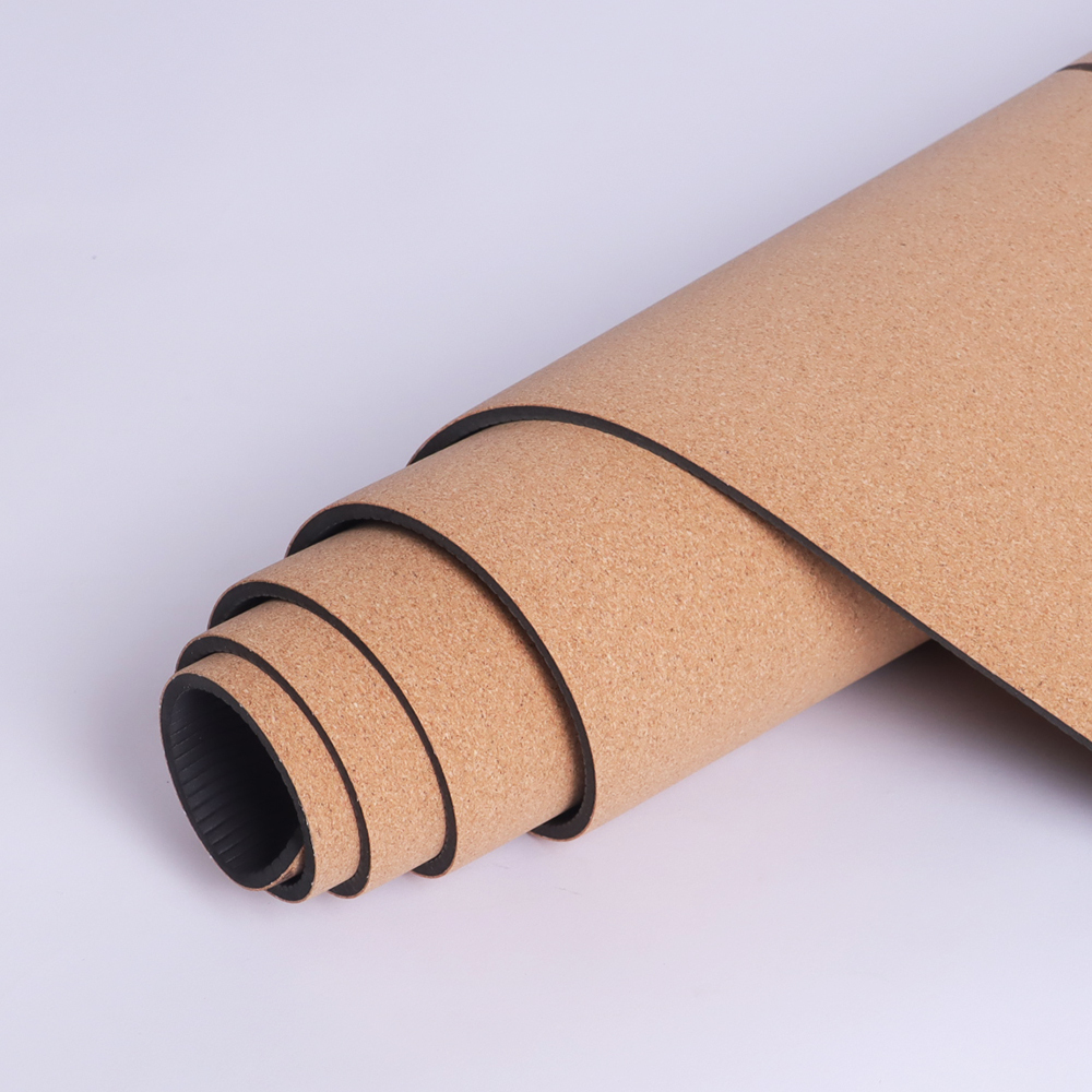 Premium Kork-Yogamatte mit Ausrichtungslinien 3