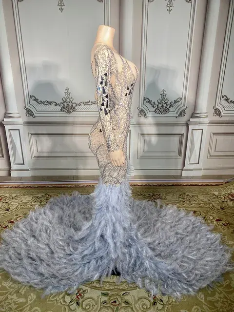 Bühnenkostüm-Federkleid 2