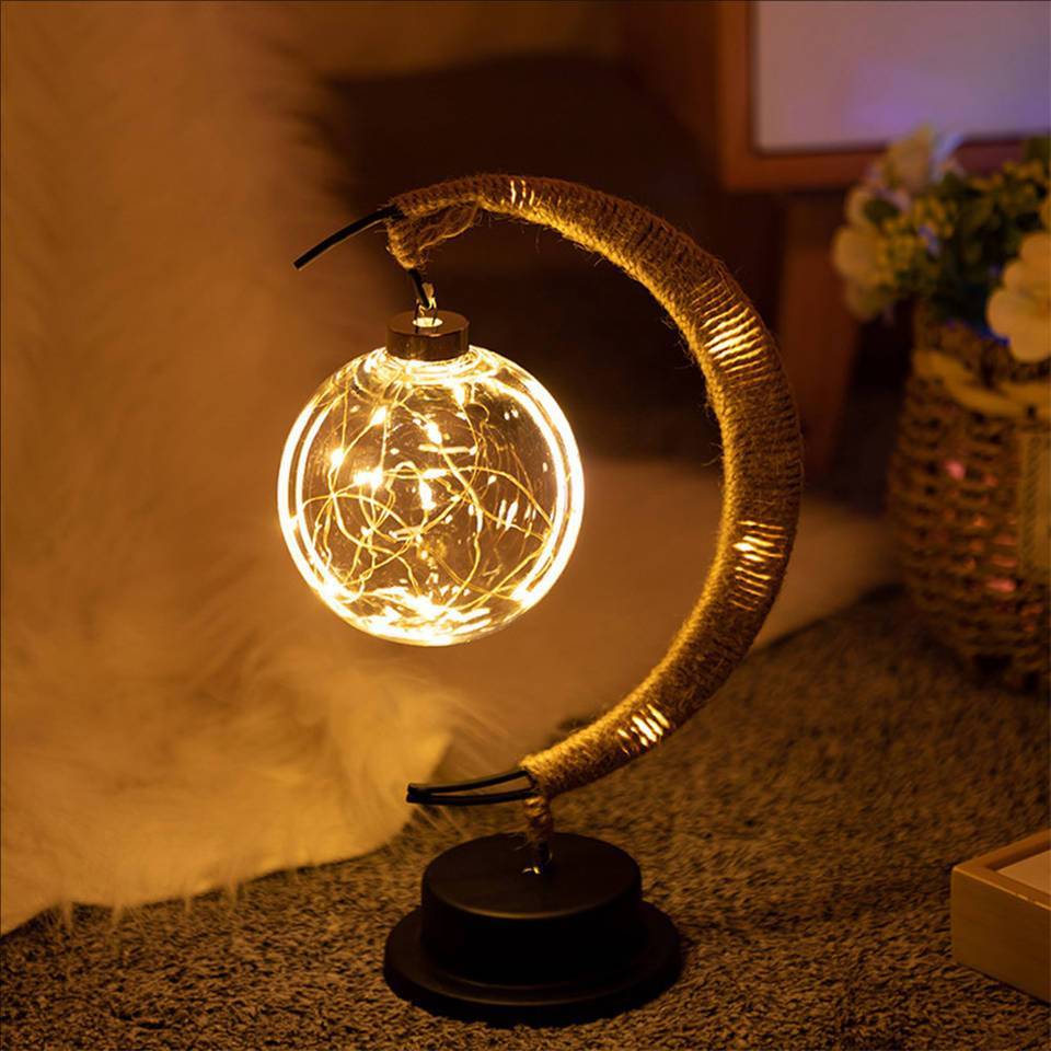 Dimmbare Halbmond-Tischlampe mit Islam-Dekor 2