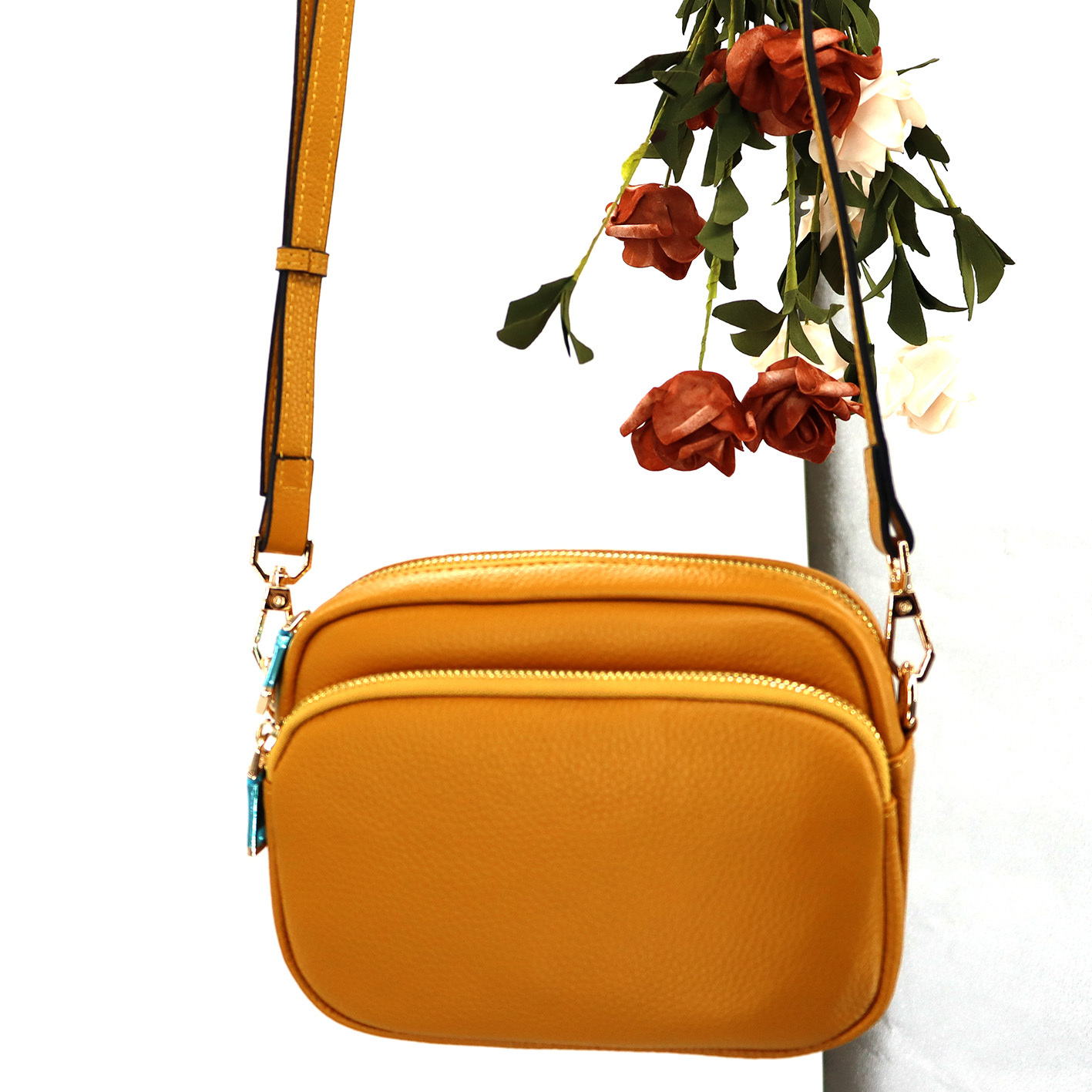 Damen Crossbody Schultertasche aus Leder 3