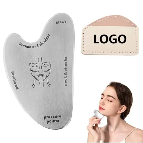 Edelstahl-Gua-Sha-Gesichtsmassagegerät Set