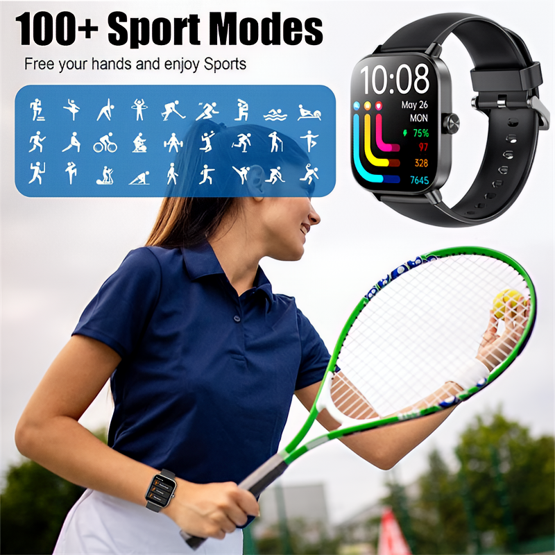 Smartwatch mit Touchdisplay, IP68 und Bluetooth-Anrufen