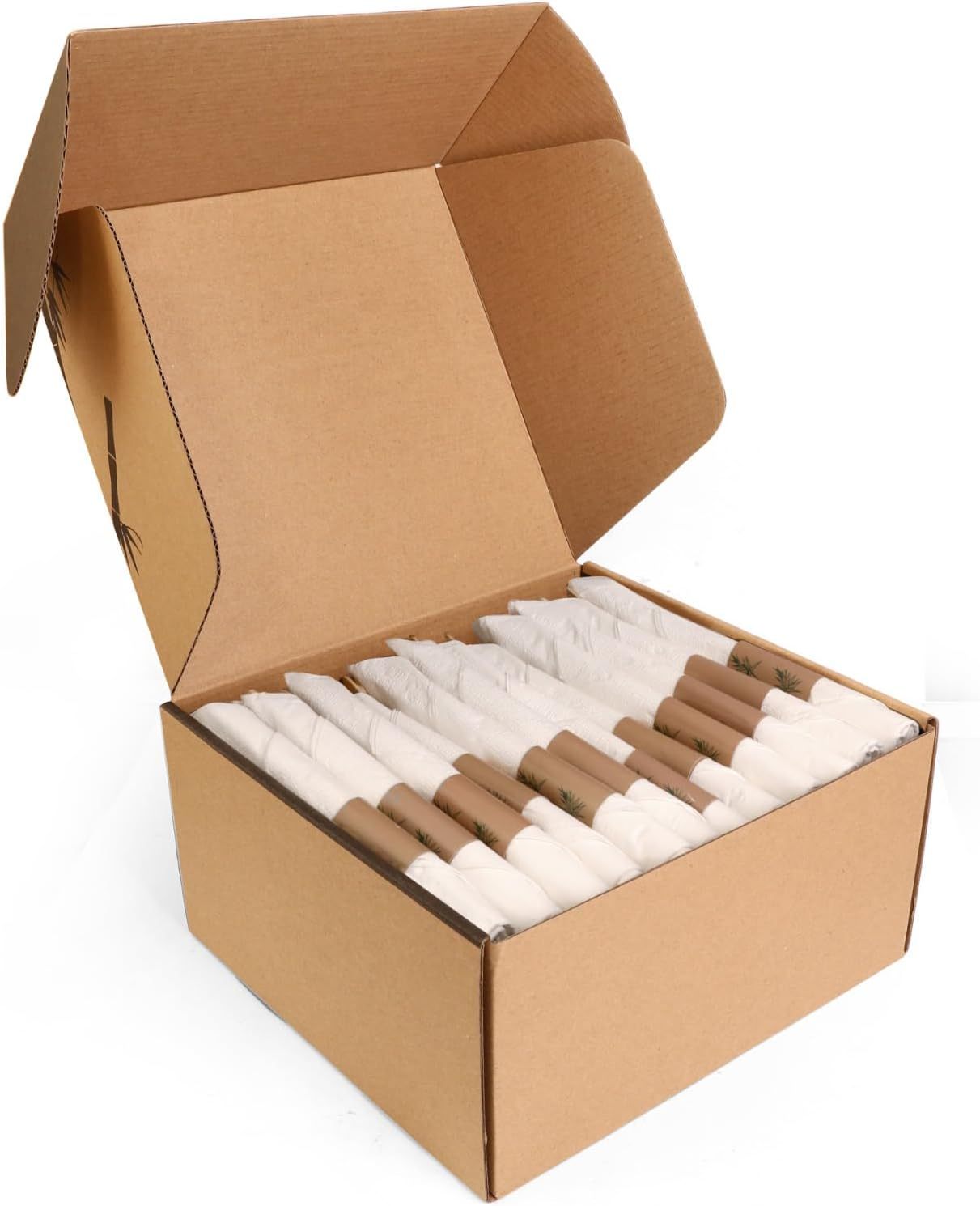 Vorverpacktes Bambusbesteck, 50er-Set 2