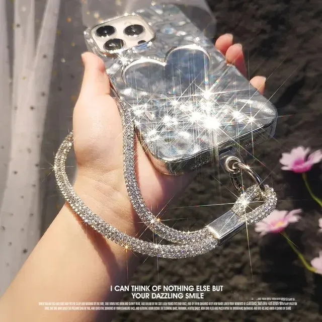 Glitzerndes Strass-Handy-Lanyard mit Diamant 4