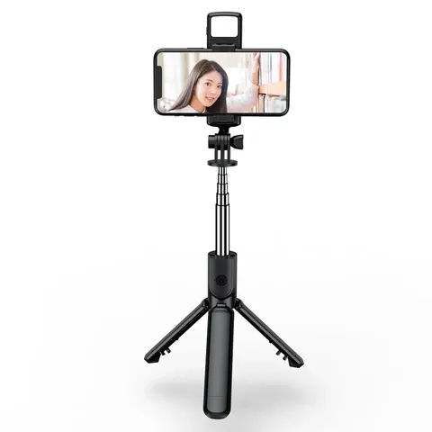 Bluetooth-Selfie-Stick-Stativ mit LED-Ringlicht
