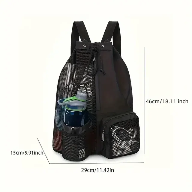Netz-Strandrucksack mit Nassfach 2