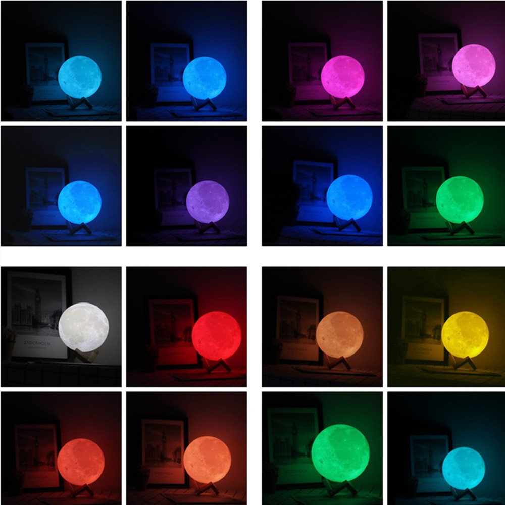 12cm RGB Mond Fernbedienung Nachtlicht 4