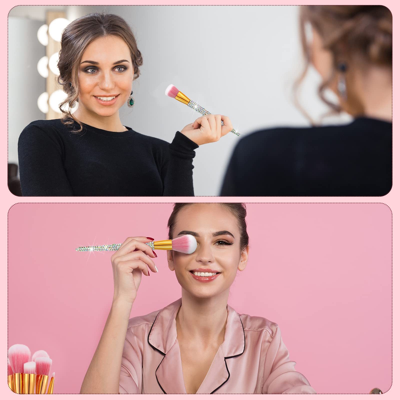 Strass-Make-up-Pinsel-Set 12-teilig Kristall 2