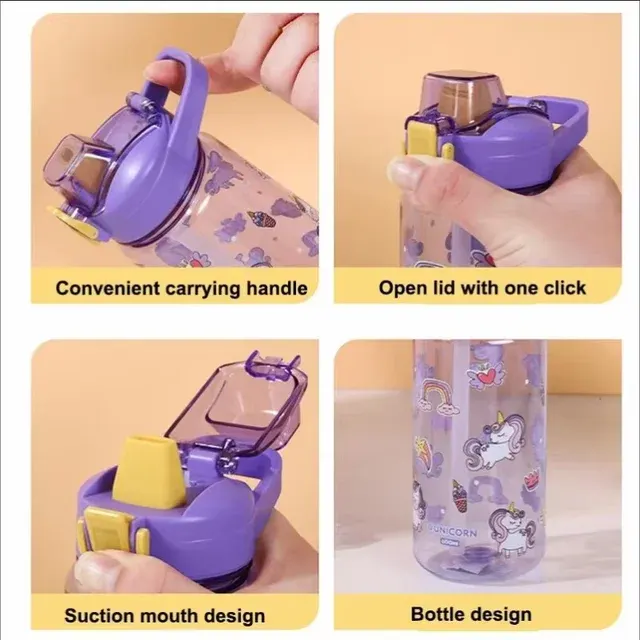 600-ml-Trinkflasche mit Strohhalm für Kinder 3