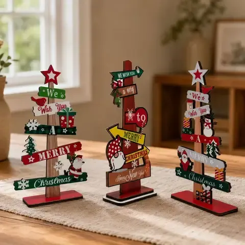 Holz-Weihnachtstischdeko