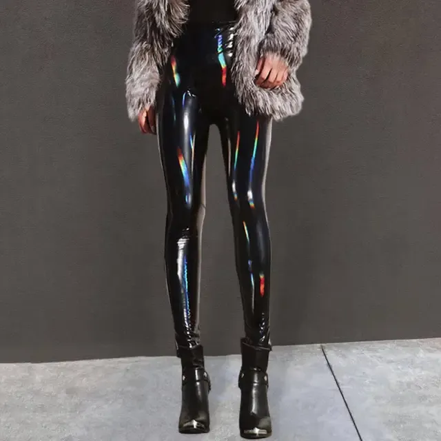 Kunstleder-Bleistifthose 4