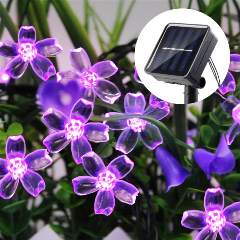 Wasserdichte Solar-Sakura-Lichterkette, 200 LEDs 3