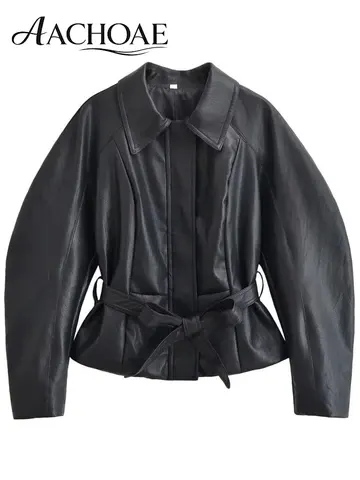 Damen-Kunstlederjacke