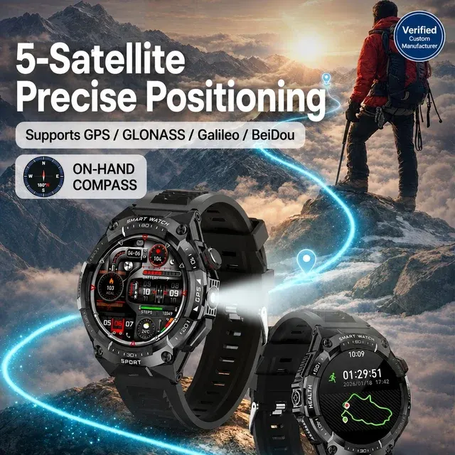 Robuste GPS-Smartwatch für Herren mit IP68 2