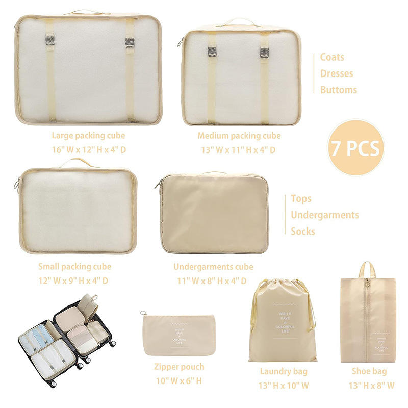 Packing Cubes Set 7-teilig mit Wäschebeutel 3